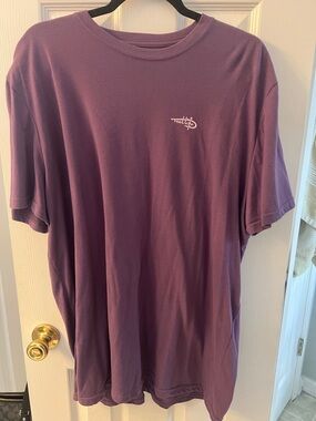 Reel life Purple Short Sleeve Crewneck T-Shirt with Chest Logo